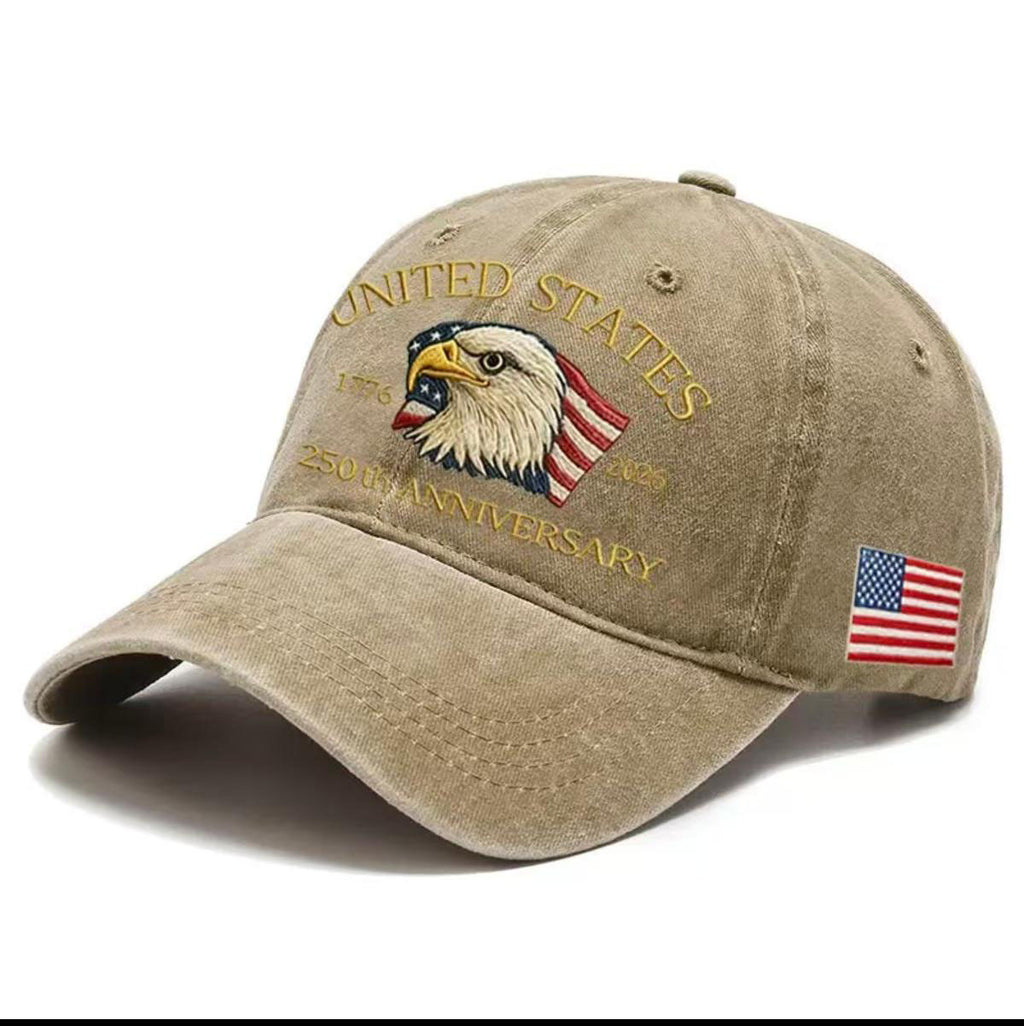 USA 250th Anniversary Cap Washed-Print Hat