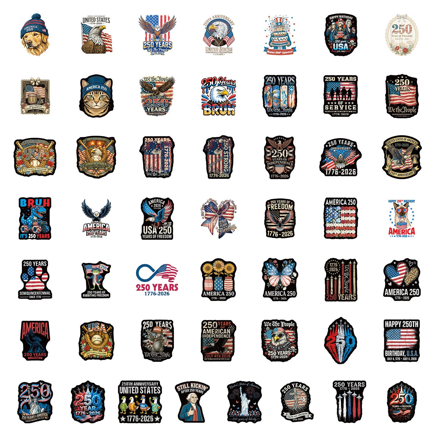 250th Anniversary Waterproof Decorative Graffiti Sticker