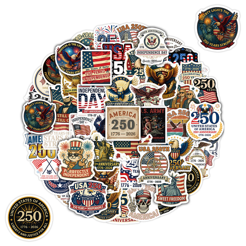 250th Anniversary Waterproof Decorative Graffiti Sticker