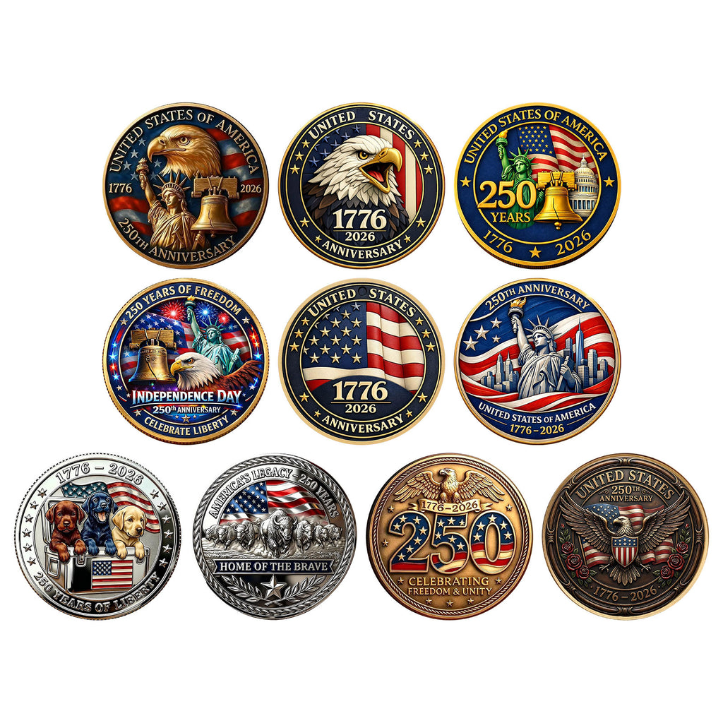 3D Embossed 250th Anniversary Commemorative Coin
